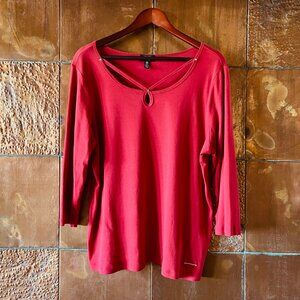 Jones New York Signature Knit Top * Red * 1X